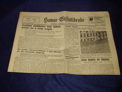 1943 nr 020 Hamar Stiftstidende