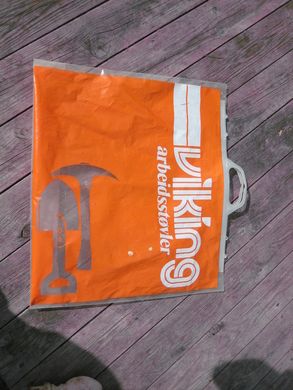 Reklamepose i plast fra 80 tallet, VIKING ARBEIDSSTØVLER