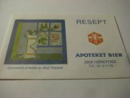APOTEKET BIEN HØNEFOSS 60 tallet