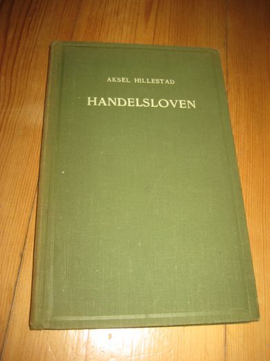 HILLESTAD: HANDELSLOVEN. 1930.