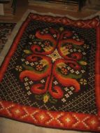 Pent veggteppe klar for montering ca 67*47 cm stort 60 tallet