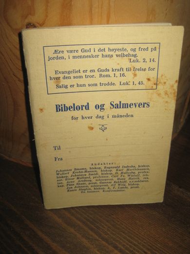 Bibelord og Salmevers for hver dag i måneden
