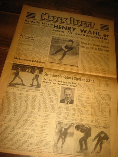 NORSK IDRETT 1938 14 februar
