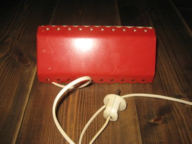 Veglampe i metall rød 70 tallet