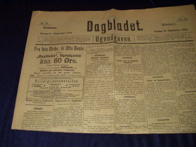 1889 nr 072 Dagbladet Ugeutgaven