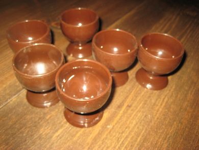 Eggeglass for 60 tallet 6 stk