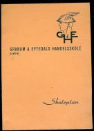 Skoleplan for GRANUM & EFTEDALS HANDELSSKOLE, GJØVIK. 40 tallet