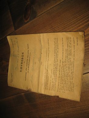 KØYREBOK for maskineigar eller maskinlag som nyttar bensin til jordbrukstraktorar o a Fra Statens vegstell 1953