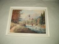 Bilde i ramme fra 70 tallet