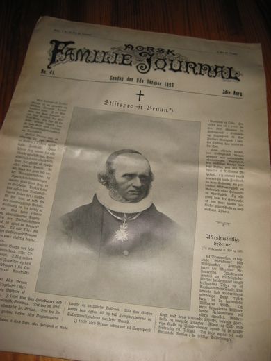 1899 nr 041 NORSK FAMILIE JOURNAL Bruun død