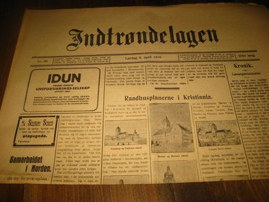 1916 nr 069 Indtrøndelagen