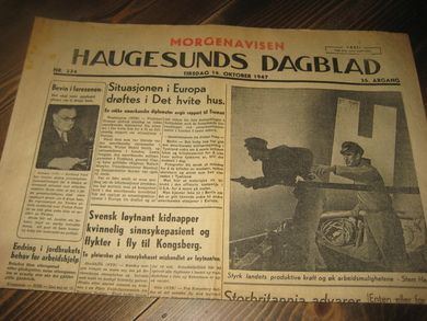 1947 nr 234 HAUGESUNDS DAGBLAD