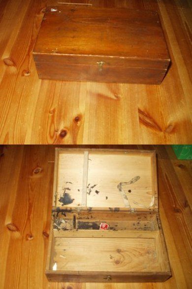 Pent skuleskrin med leddik Tidleg 1900