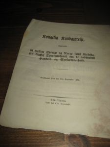 Kongelig Kundgjørelse angaaende en mellem Sverige og Norge samt Kirkestaten truffet Overenskomst om de indbyrdes Handels- og Søefartsforhold. 1839.