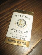 Pakke med 2 symaskinnåler MILWARD NEEDLES 60 tallet