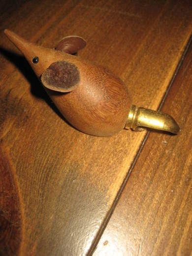 Teakmus utforma som en flaskeåpner 60 tallet