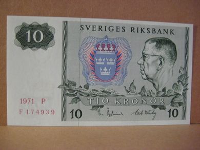 1971 P F174939 10 KRONOR