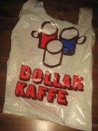 Plastnett DOLLAR KAFFE fra OK mat 60 tallet