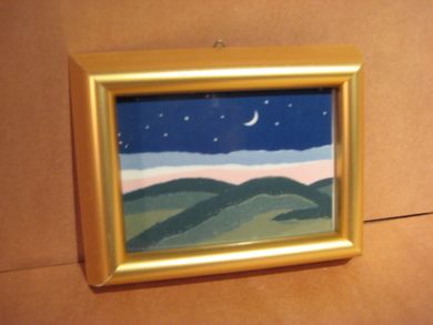 Porsgrunn bilde i ramme Deign Anne Marie Ødegård 70 tallet