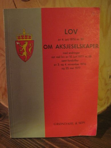 Lov om AKSJESELSKAPER 1978.
