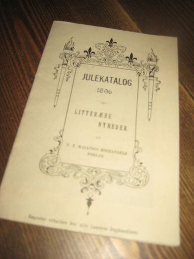 JULEKATALOG. LITTERÆRE NYHEDER. Mallings Boghandel, 1896.