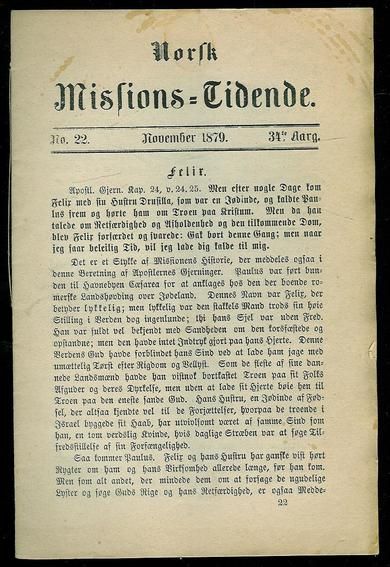 1879 nr 022 Norsk Missions Tidende