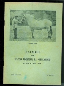 KATALOG OVER STATENS HINGSTSJÅ PÅ NORDFORDEID             3.-4. mai 1954.