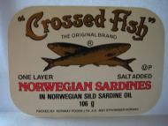 Crossed Fish NORWEGIAN SARDINES. 106 G.