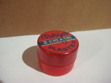 Blikksylynder uten innhold Norges Plaster Fra Mosby & Skøyen 60 tallet