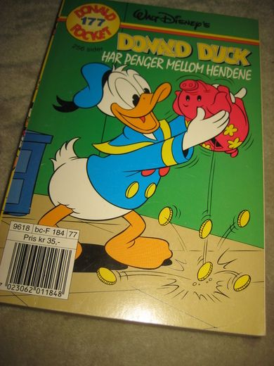 1996 nr 177 DONALD DUCK HAR PENGER MELLOM HENDENE