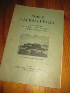 NORSK KALKSALPETER. Reklamehefte fra Notodden Salpeterfabrik, 1906.