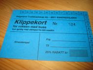 Ubrukt klippekort Helgeland Trafikkselskap Sandnessjøen