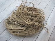 Gammel bunt med line og krokker tidleg 1900