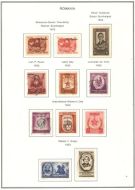 1952,  11 stk. frimerker fra Romania.