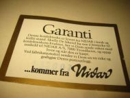 Garantibevis fra Nidar, 70 tallet