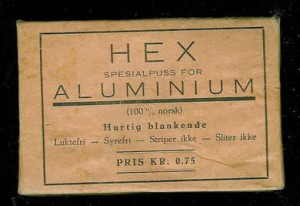 HEX spesialpuss for ALUMINIUM fra Sigurd Evardsen, Oslo