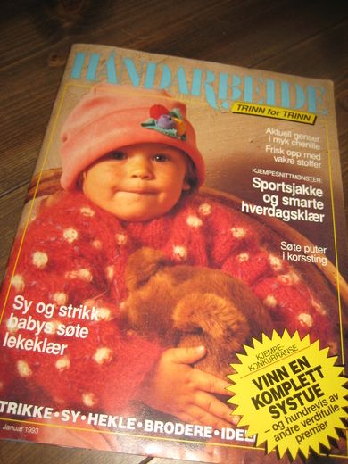 1993,nr 001, HÅNDARBEIDE. TRINN FOR TRINN.