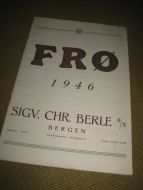 1946, FRØ. Fra SIGV. CHR. BERLE, BERGEN.