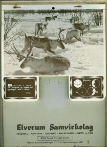 Kalender fra Elverum Samvirkelag, 60 tallet