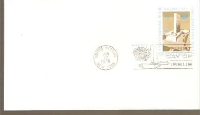 1975, FDC UNITED NATIONS,  10. januar