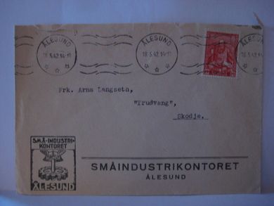 ÅLESUND 18 5 42 Brev fra SMÅINDUSTRIKONTORET ÅLESUND