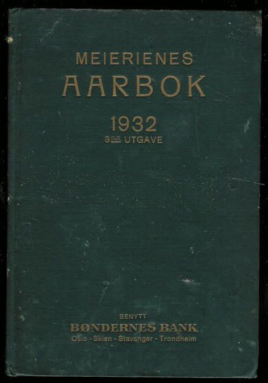 Meierienes Årbok 1932