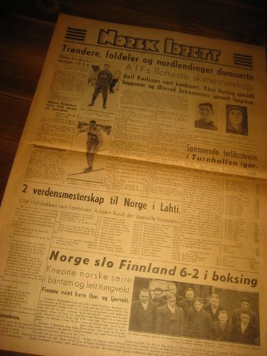 NORSK IDRETT 1938 28 februar