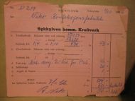 Rekning fra Sykkylven komm. Kraftverk på straum, 1966.
