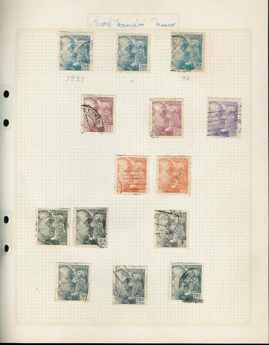 Lot spanske   frimerker fra  1939-40