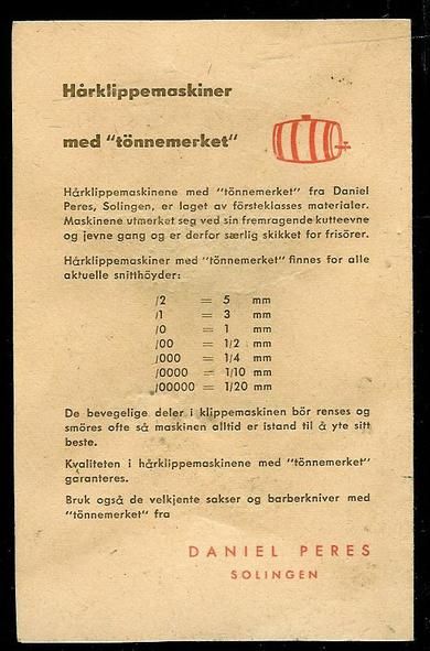 Reklamesak for BARRILITO hårklippemaskin.