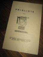 Prisliste over MATERIELL OG REKVISITA fra ARBEIDERPARTIETS FORLAG. 40-50 tallet.
