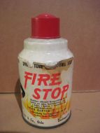 Boks med noe innhold FIRE STOP fra Ernst Poleszynski & Co Oslo 70 tallet