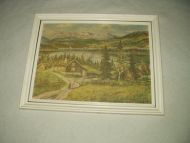 Bilde i ramme fra 70 tallet