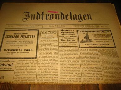 1916 nr 109 Indtrøndelagen